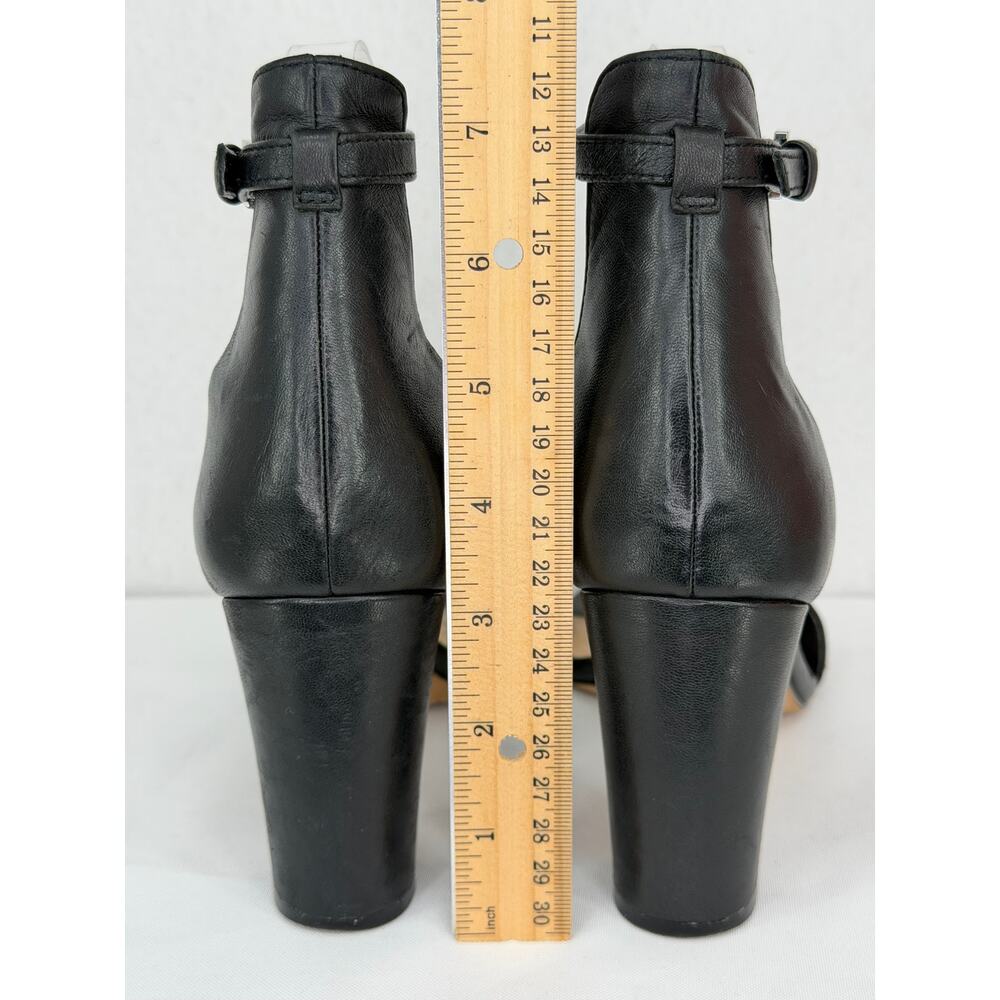 Vince Camuto Corlina Black Leather Ankle Strap Open Toe Heel Sandals 8M - Picture 5 of 8
